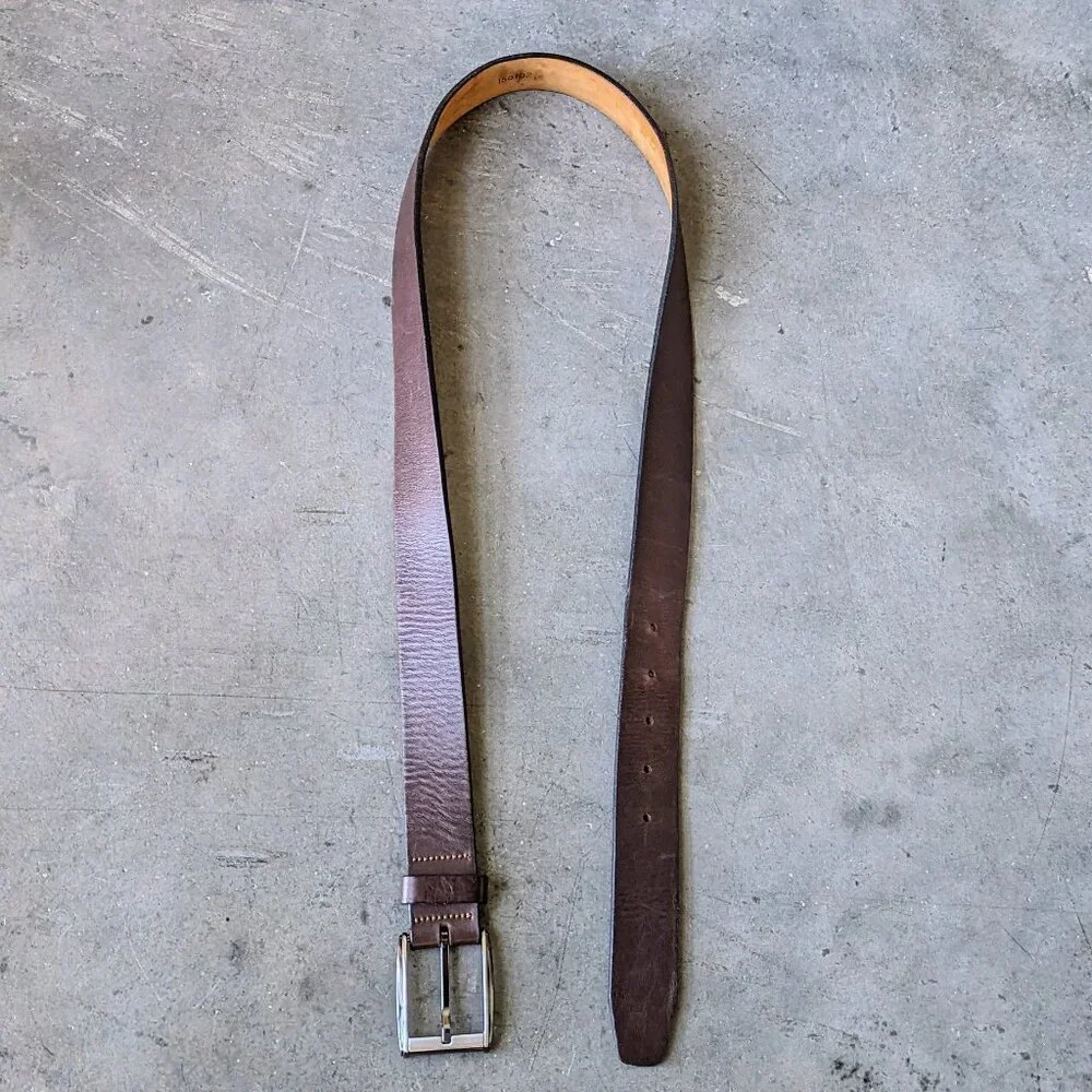Remo Tulliani Brown Leather Italian Calfskin Belt size 38